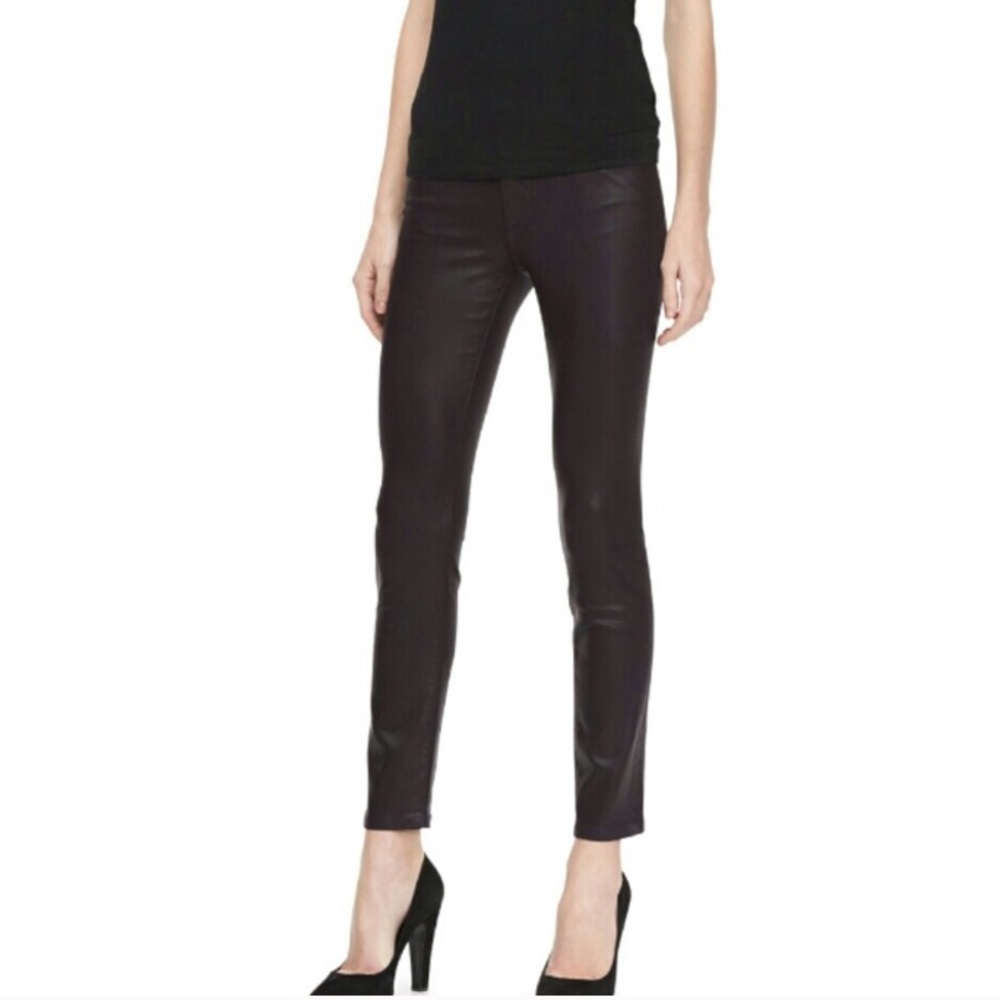 Re-Posh Joes Jeans “The Skinny” Plum Coated Jeans
